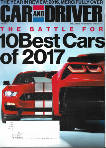 CAR & DRIVER 2017 JAN - CAMARO v MERCEDES AMG C63 S,MIATA MX-5, PORSCHE 718s